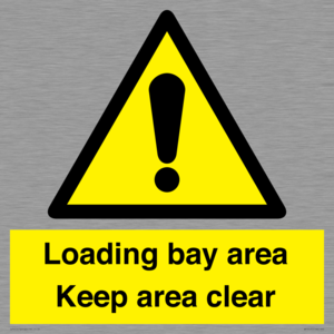 Loading bay area Keep area clear